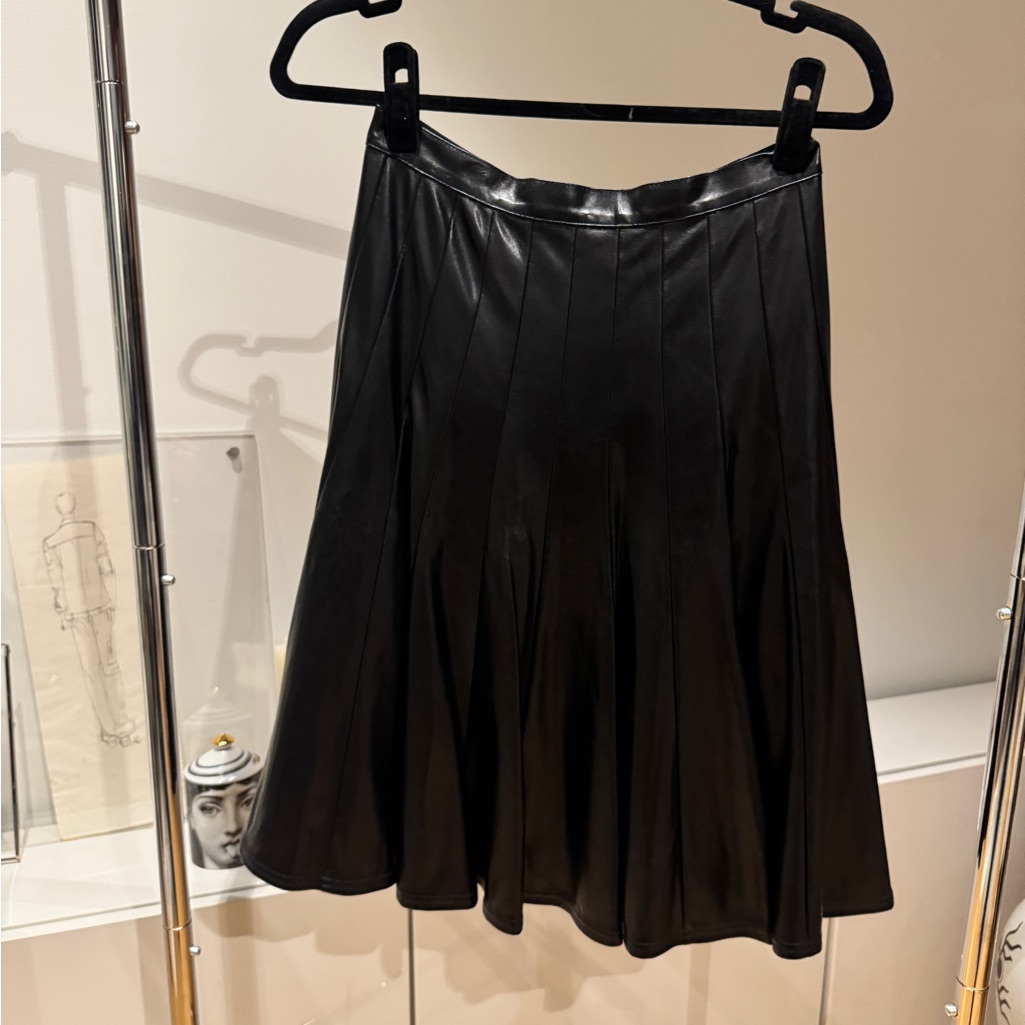Marc By Marc Jacobs Faux Leather A-Line Skirt
